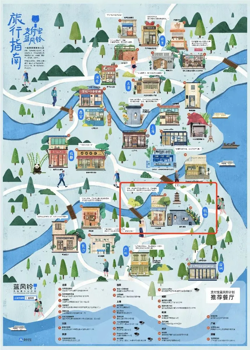 暖了!跟着支付宝蓝风铃旅行指南 寻找了不起的小店!