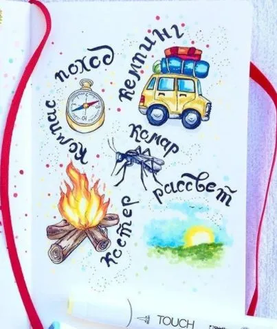 【手帐素材】旅行手帐简笔画,美美哒!