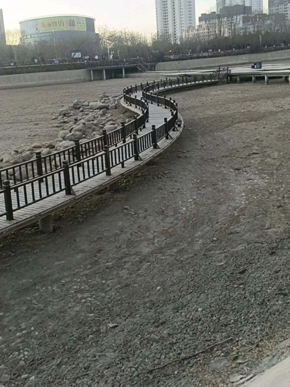 武威景点天马湖冬日真实写