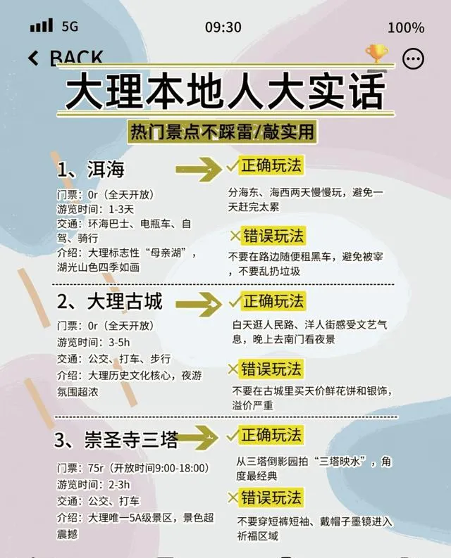 别瞎逛!大理6个省钱避坑景点,错过要后悔!