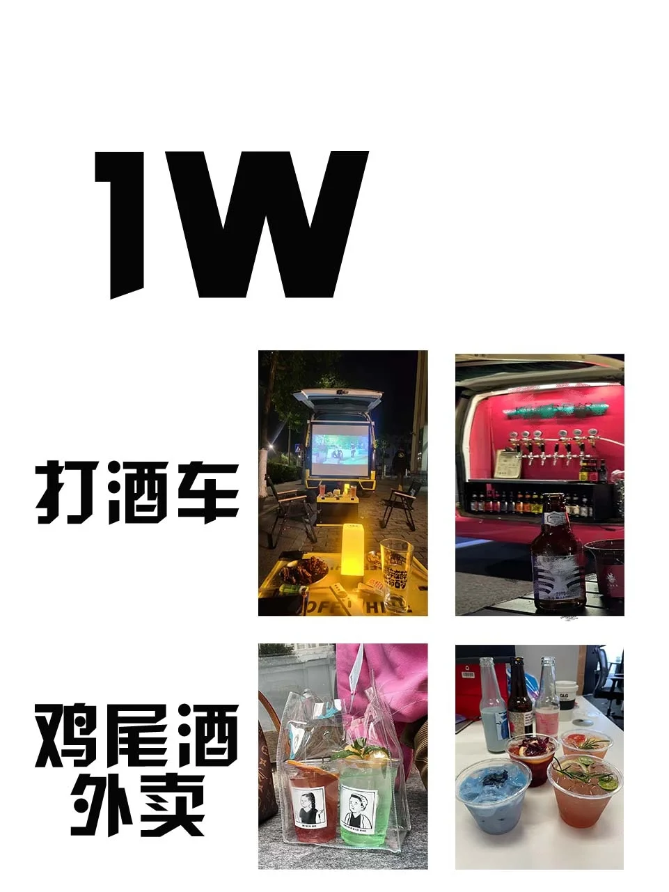 1W/10w/100w/1000w，分别开什么酒吧？