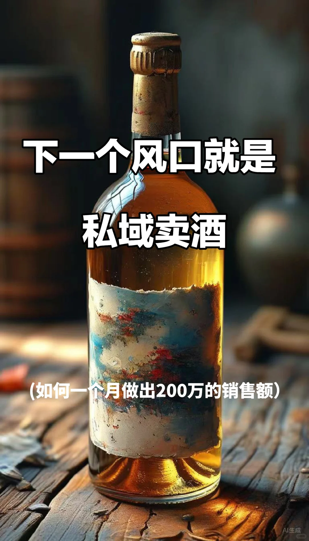私域卖酒一个月如何做到200万的销售额