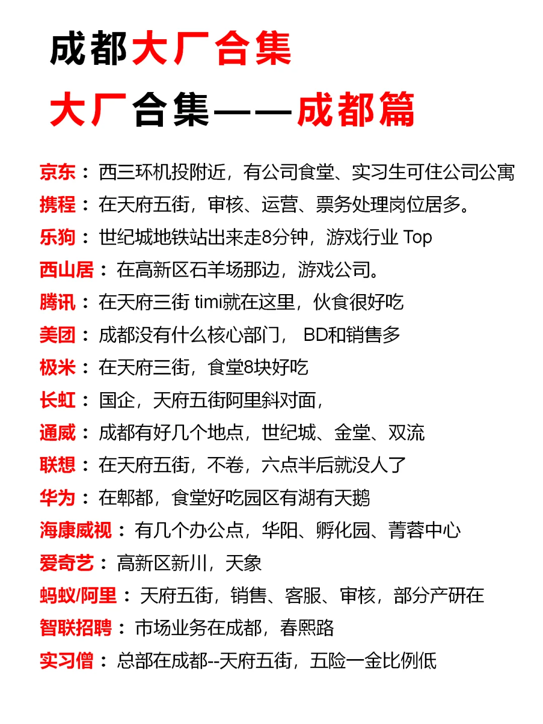 成都大厂合集来啦⁉️一起来看看?