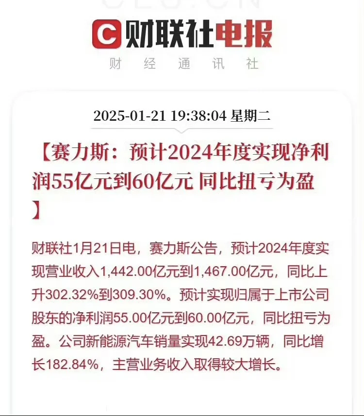 赛力斯业绩大爆发！！！