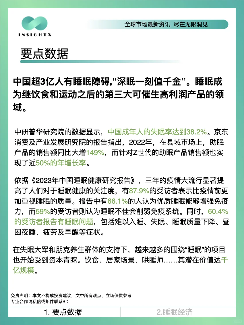 睡眠经济这门千亿级“大生意”