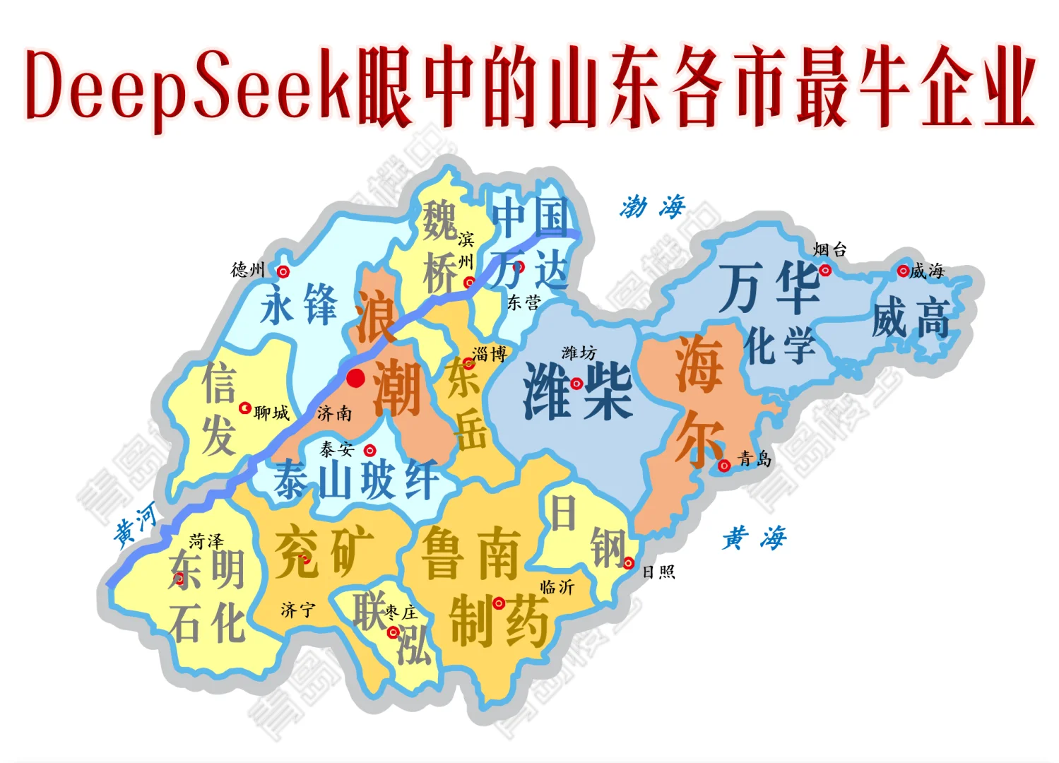 DeepSeek眼中的山东各市最牛企业！