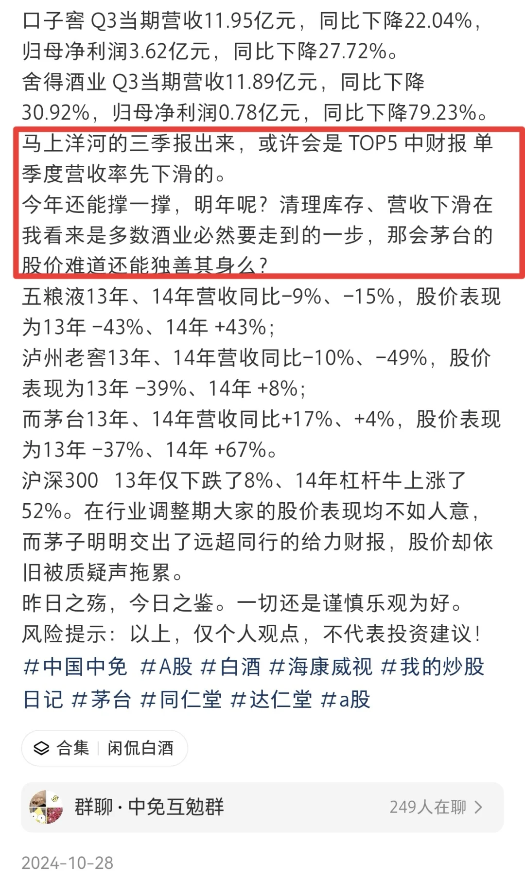 白酒大反弹?