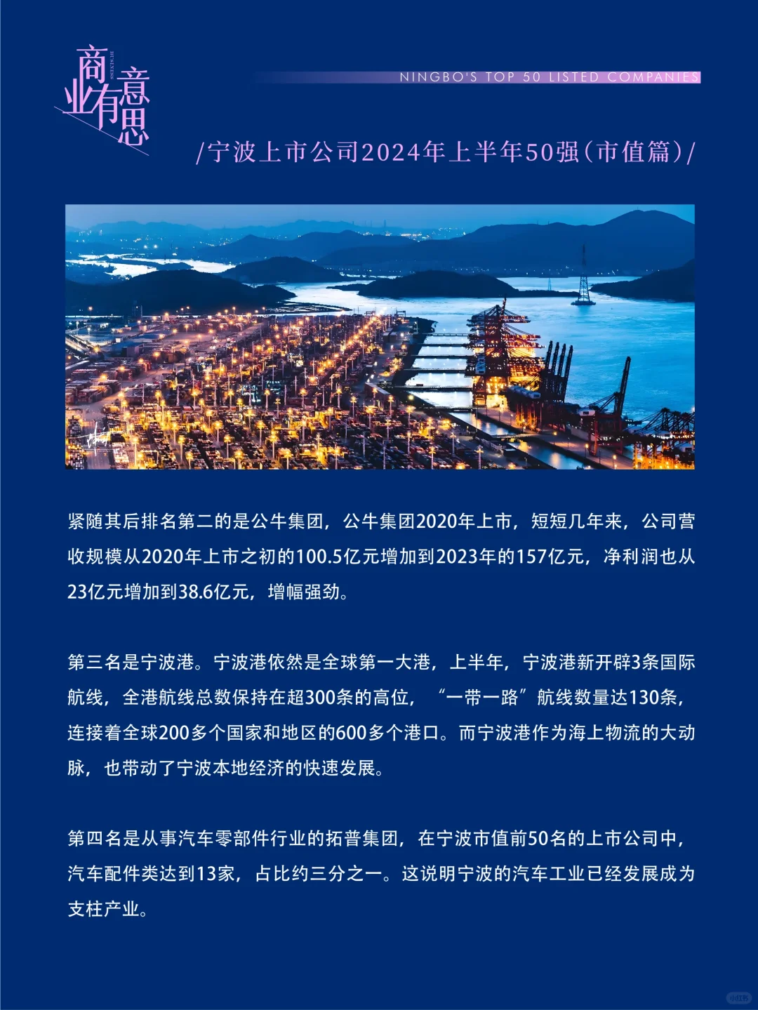 宁波上市公司2024年上半年50强（市值篇）
