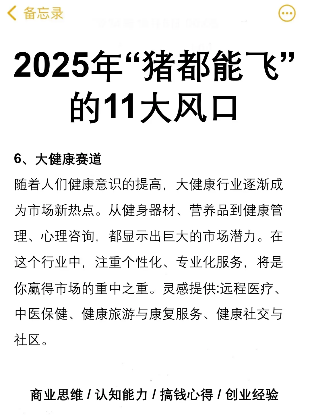 2025年“猪都能飞”的11大风口