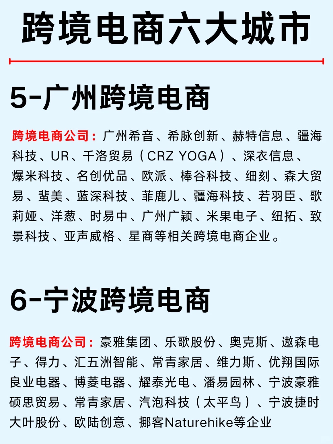 一篇吃透：跨境电商六大城市及热门企业