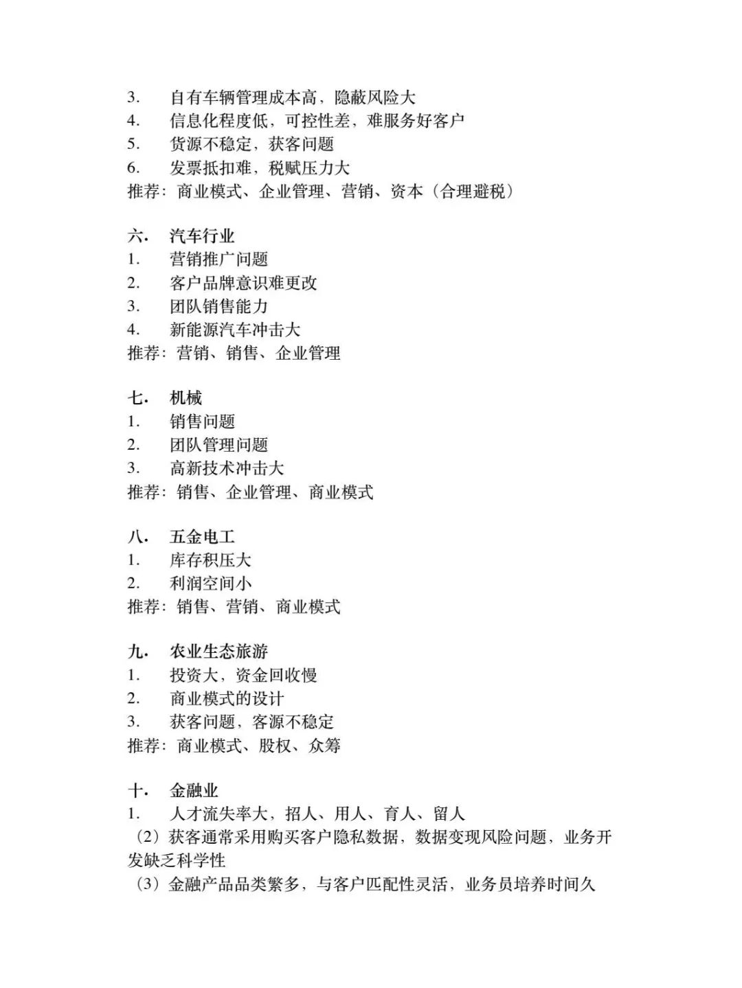 各行业痛点与解析