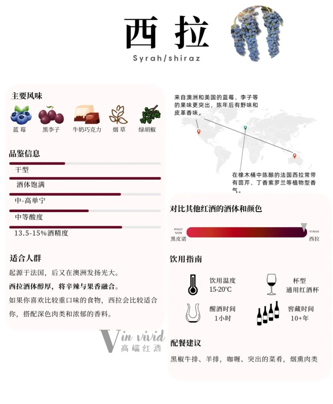 葡萄酒入门知识｜六大品种带你秒懂葡萄酒！