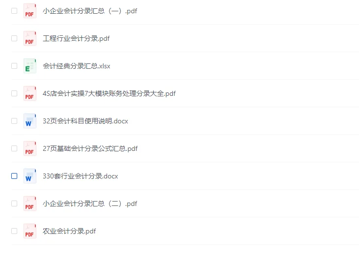 一次性把各行业会计分录讲得明明白白