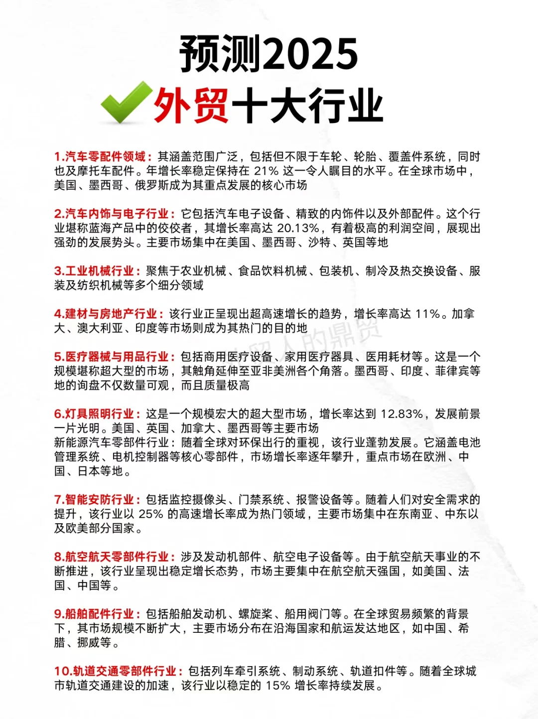 预言家：2025年，以下外贸行业会爆单‼️