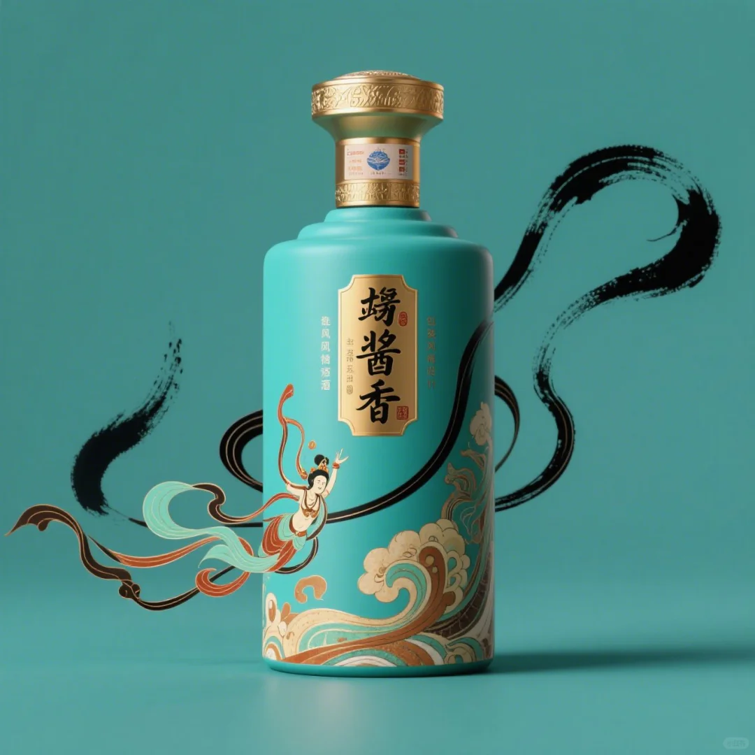 新中式敦煌主题酱香白酒礼盒包装设计