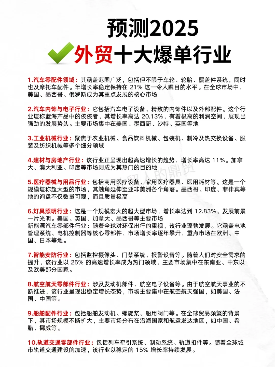 预言家：2025年，以下外贸行业会爆单‼️