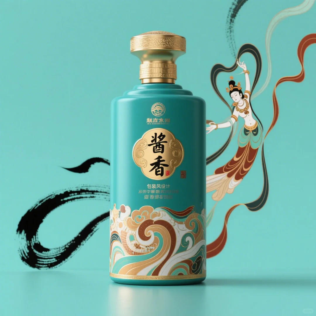 新中式敦煌主题酱香白酒礼盒包装设计