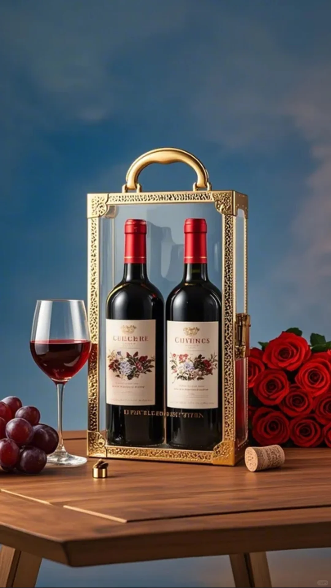 红酒葡萄酒图文素材