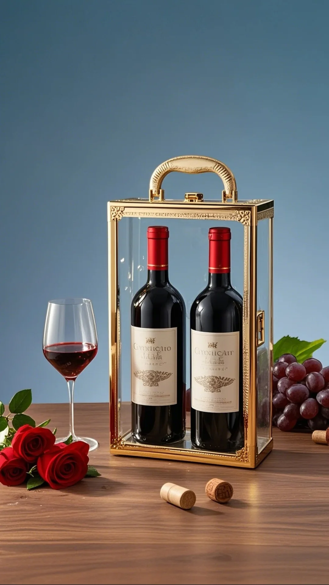 红酒葡萄酒图文素材