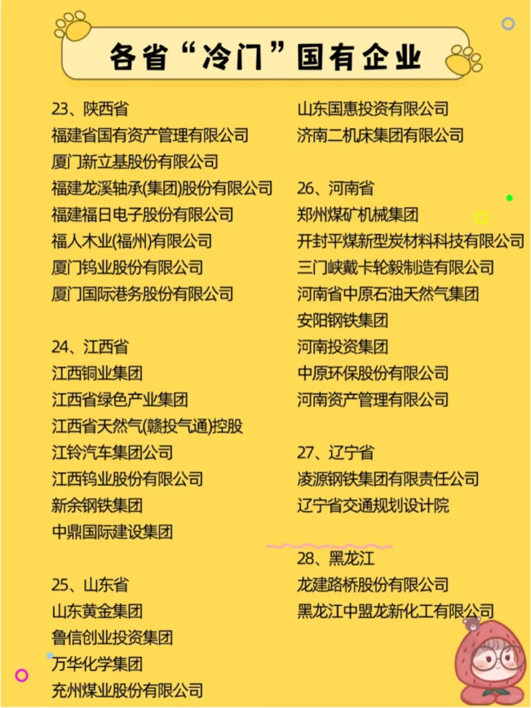 各省冷门 国企，企业有实力，待遇好