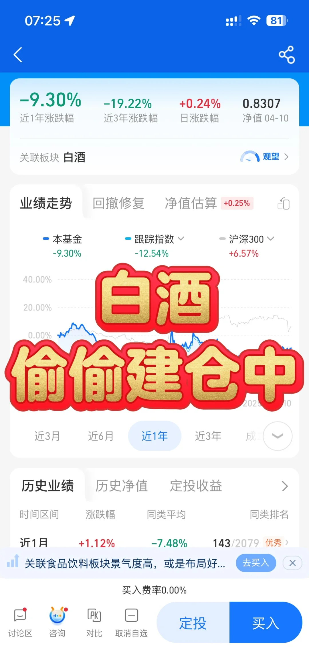 关于白酒，我昨天偷偷建了个仓…