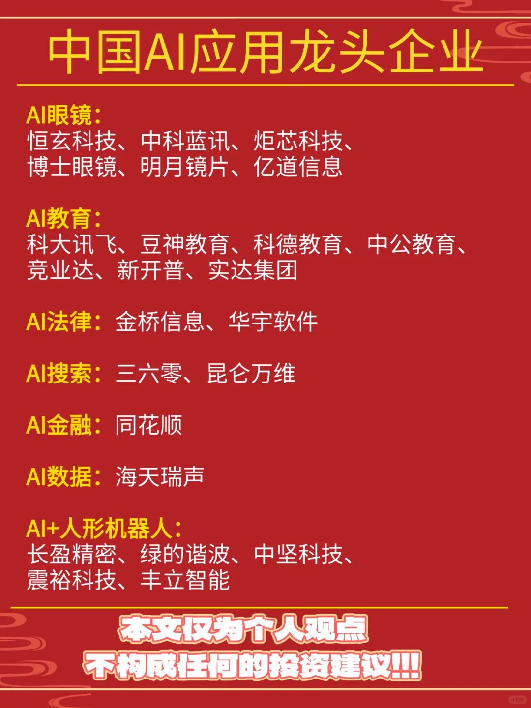 中国AI应用企业大盘点！