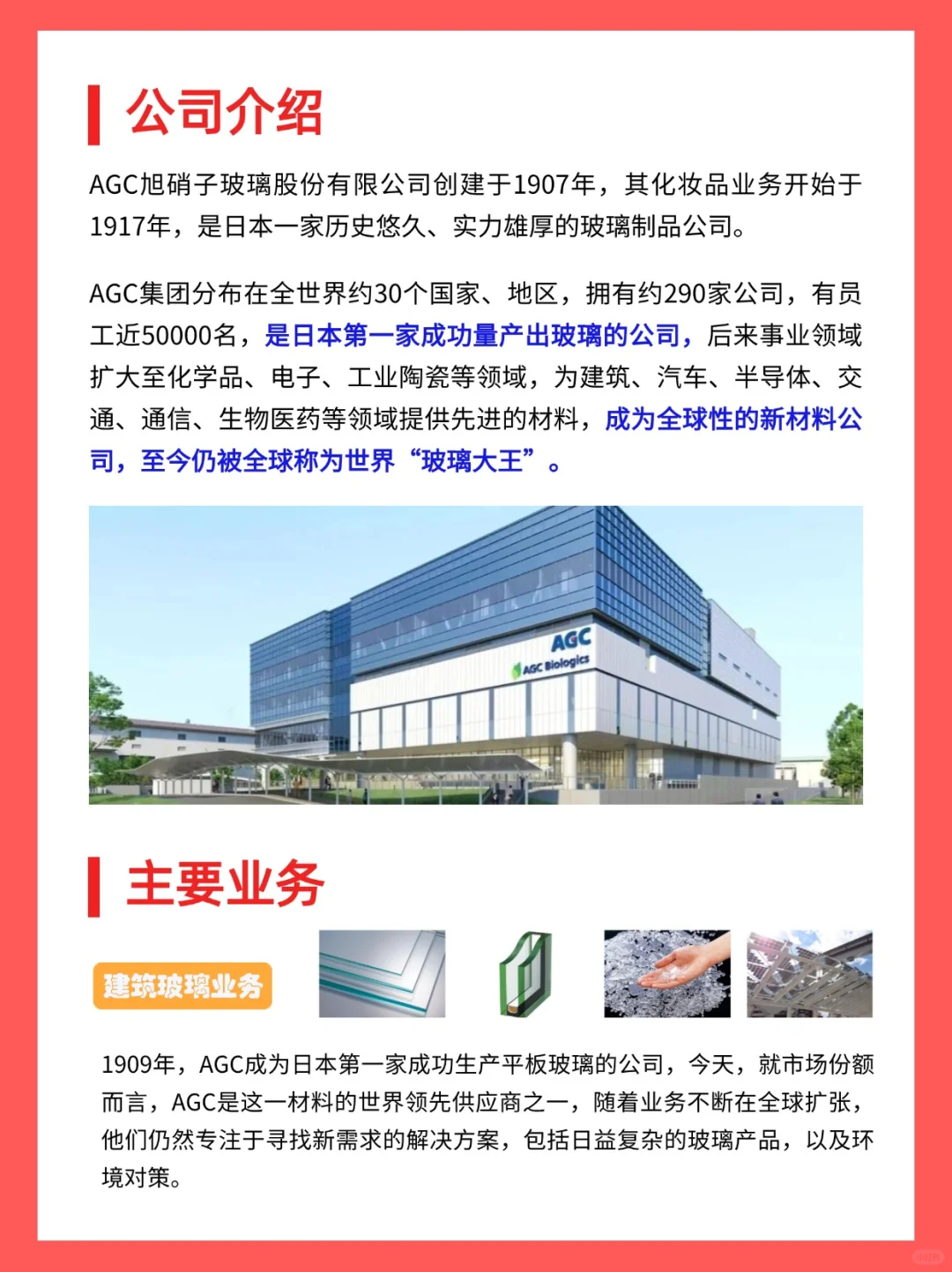 每天吃透一个海外企业——AGC株式会社