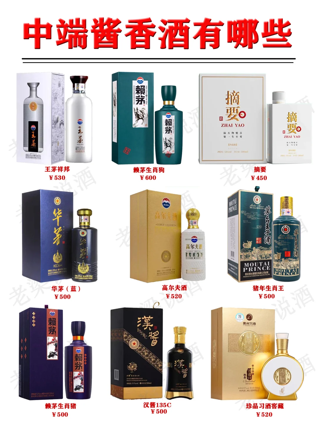 中端酱香型白酒有那些？