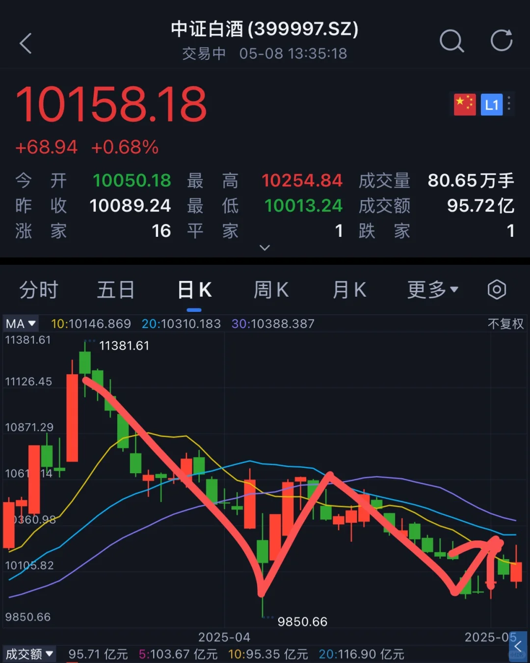 现在中证白酒应该如何操作？