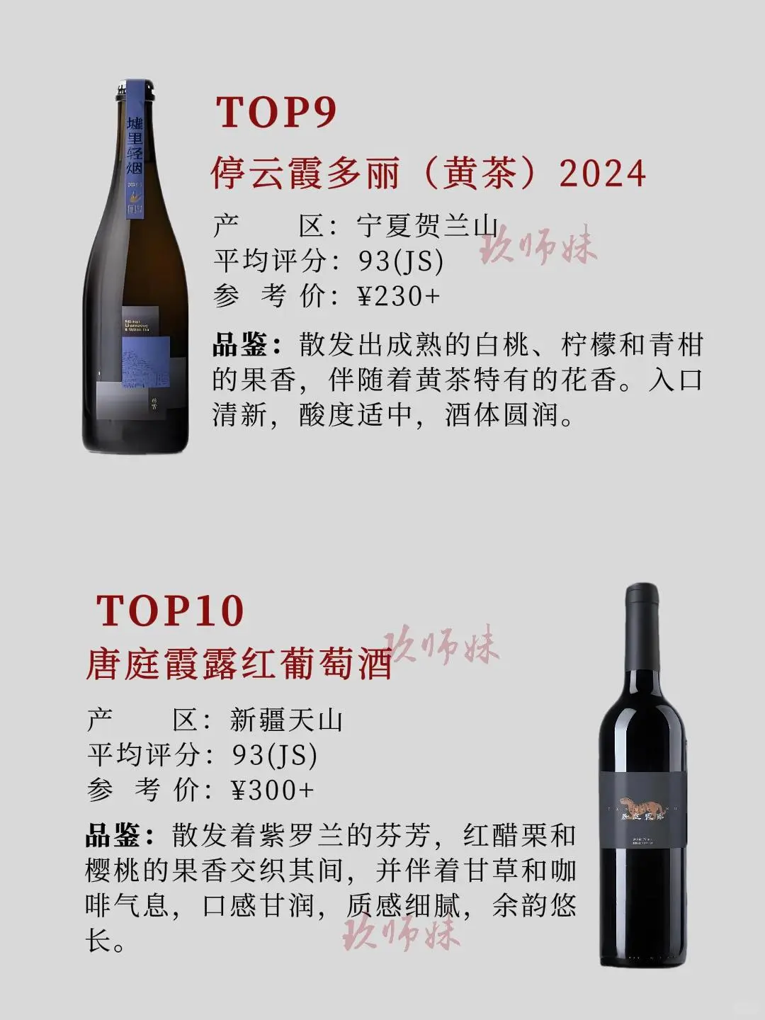 JS2024百大国产葡萄酒TOP10，你最喜欢哪款