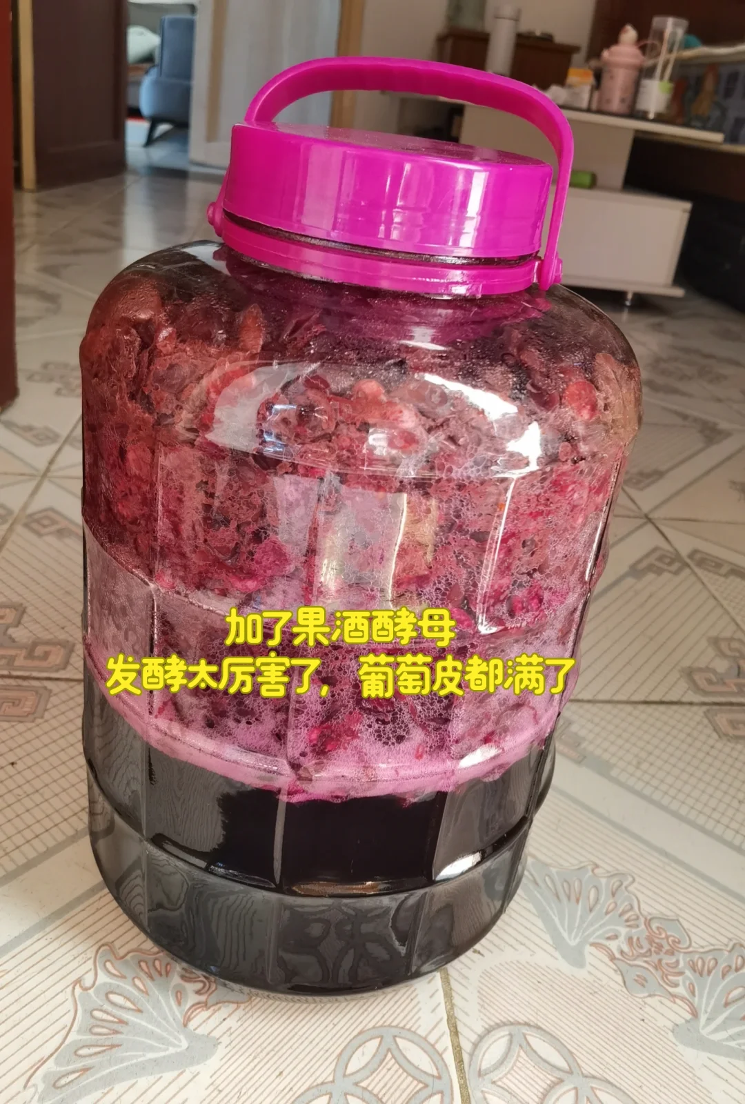 关于我自制葡萄酒，长白色漂浮物后的抢救