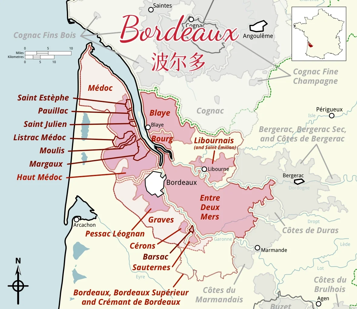 葡萄酒产区学习(五):波尔多Bordeaux