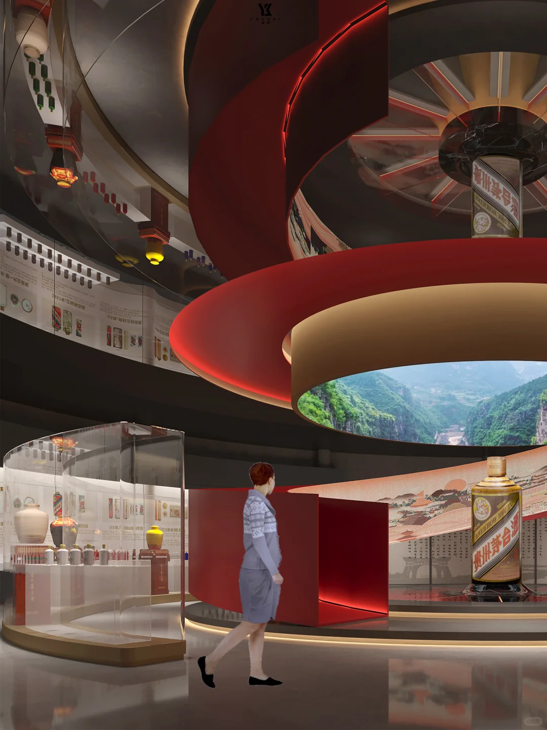 茅台展厅设计｜穿越旋转时空的酒香