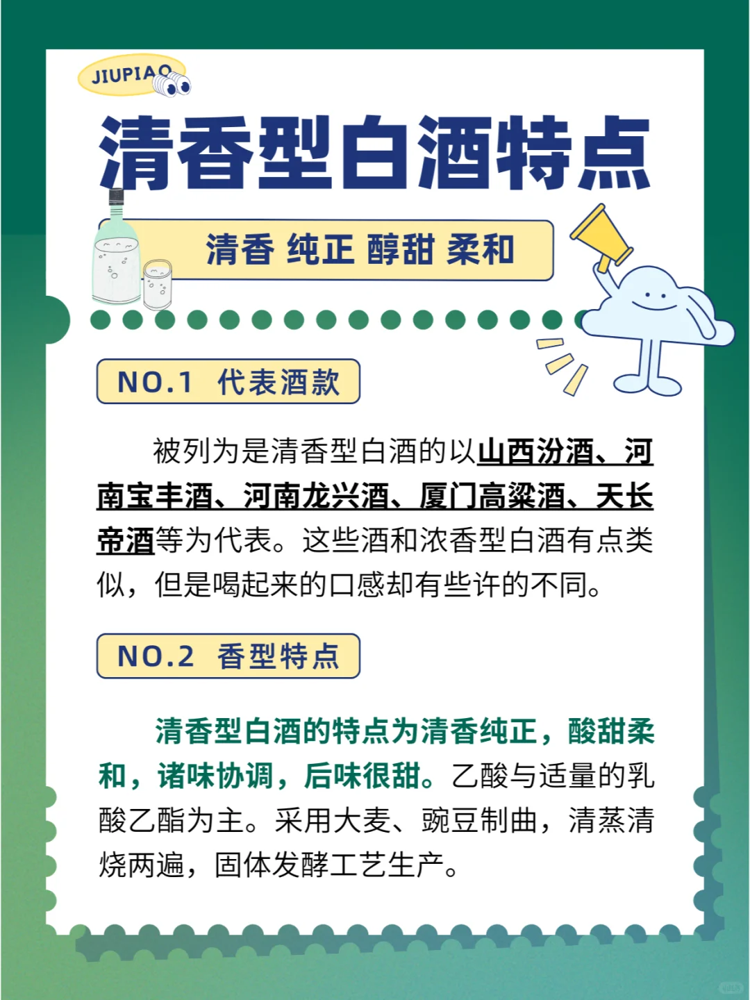 清香型白酒特点~