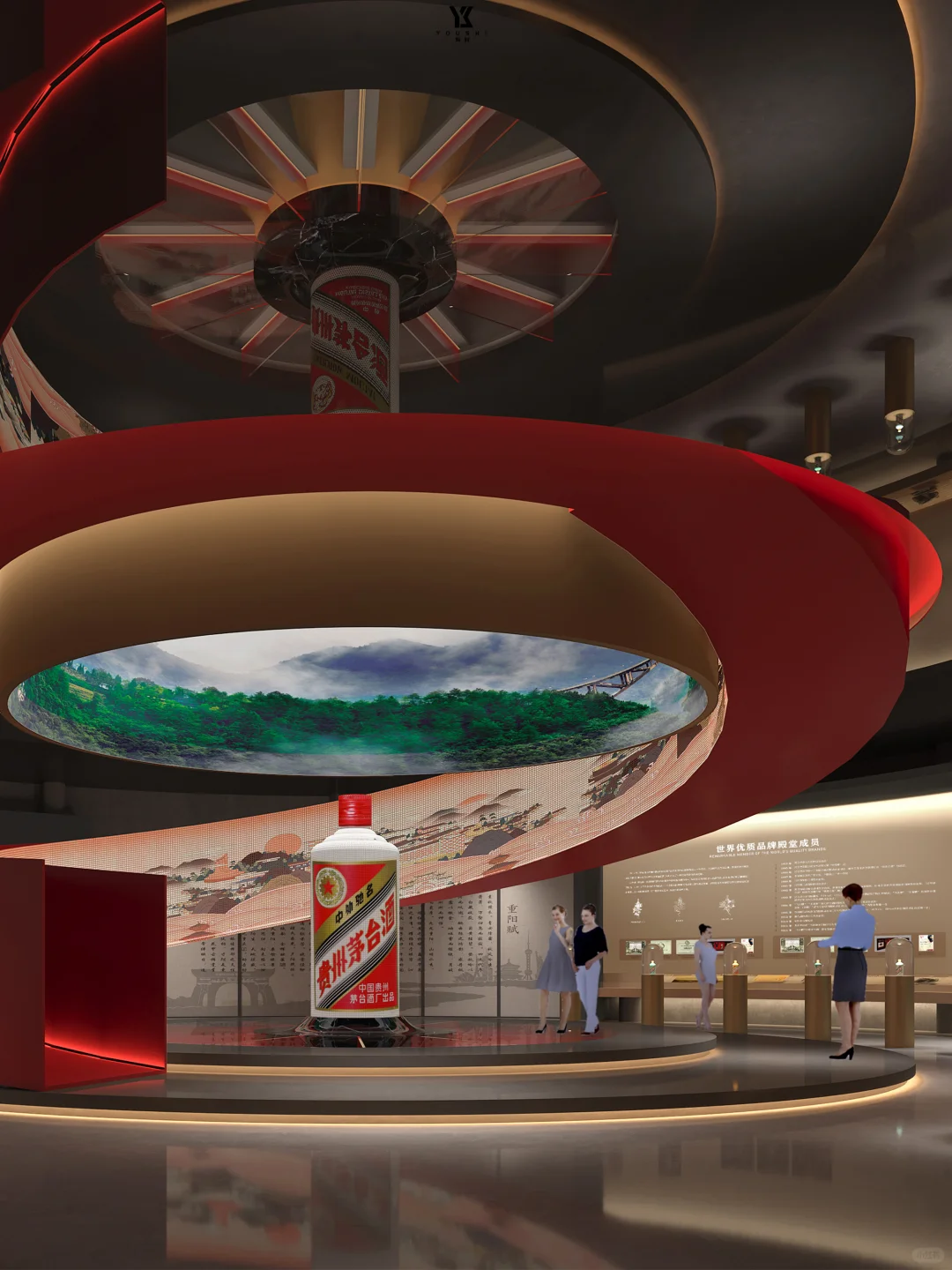 茅台展厅设计｜穿越旋转时空的酒香