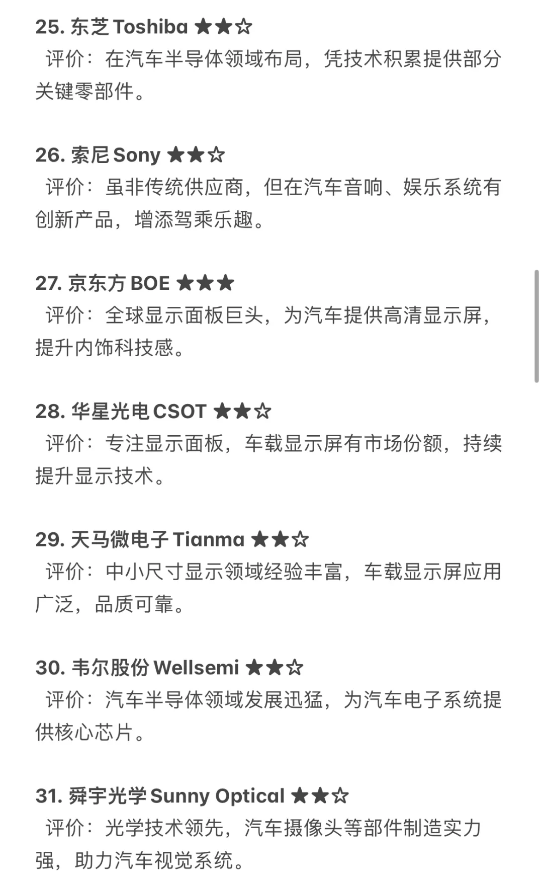 汽车行业Tier1类推荐就业企业汇总,求职干货