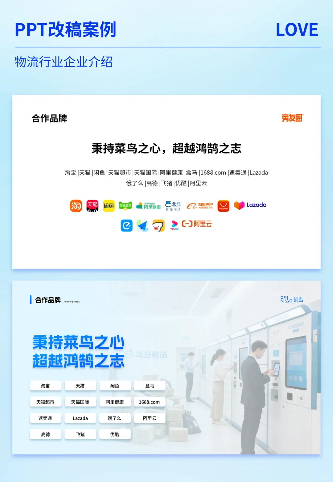 菜鸟物流PPT蜕变!从杂乱到高效视觉呈现!