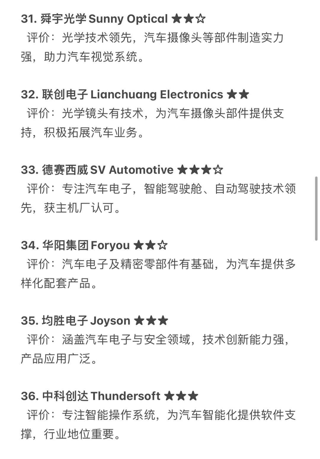 汽车行业Tier1类推荐就业企业汇总,求职干货