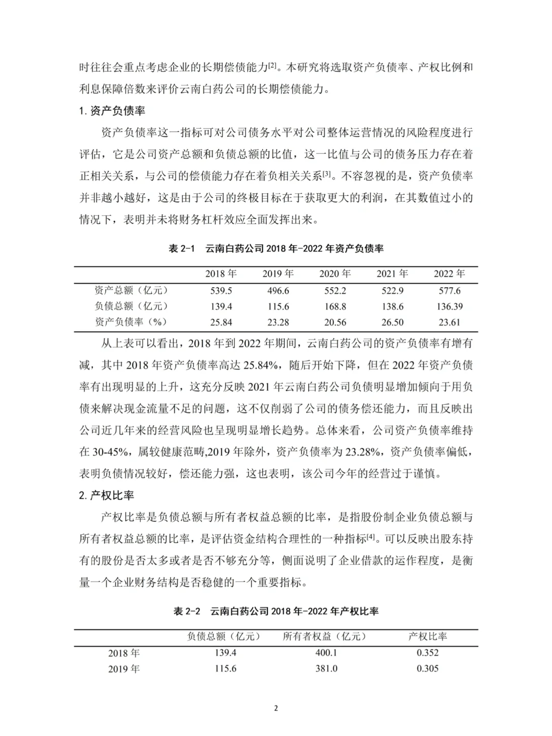 财会生必看!白药的偿债能力分析真的好写✅