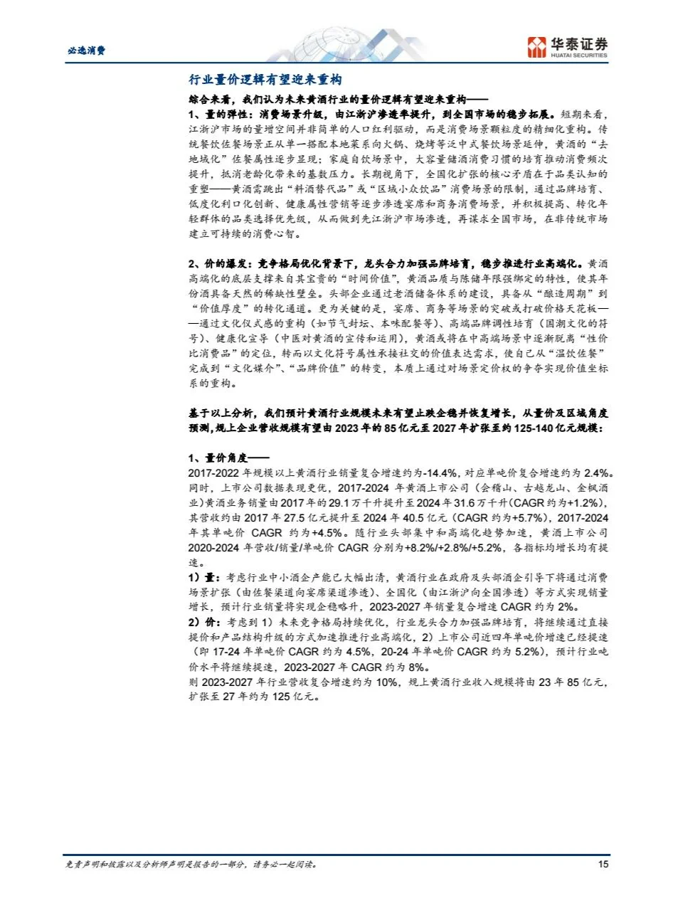 2025黄酒行业报告