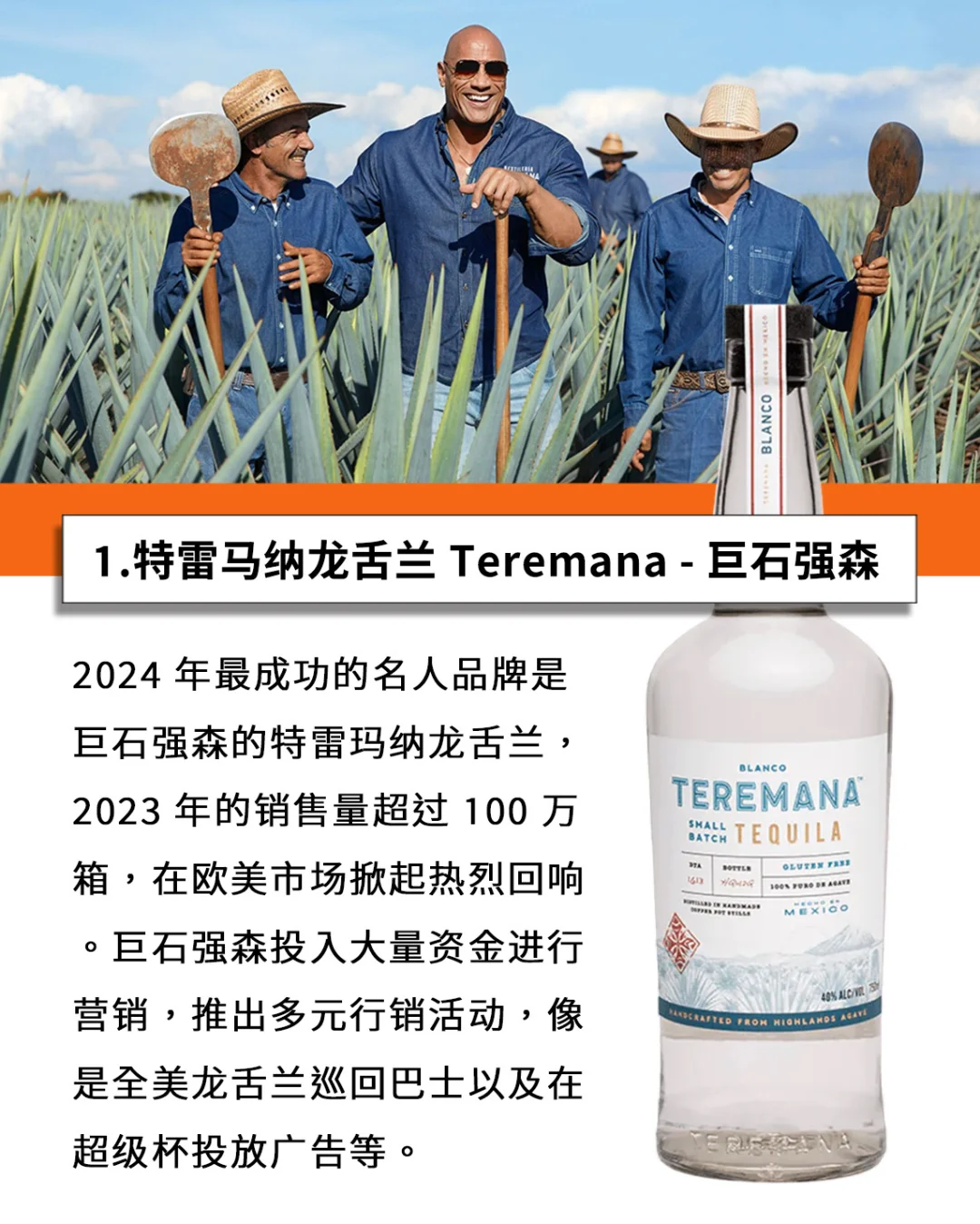 2024最成功名人烈酒品牌｜TOP5