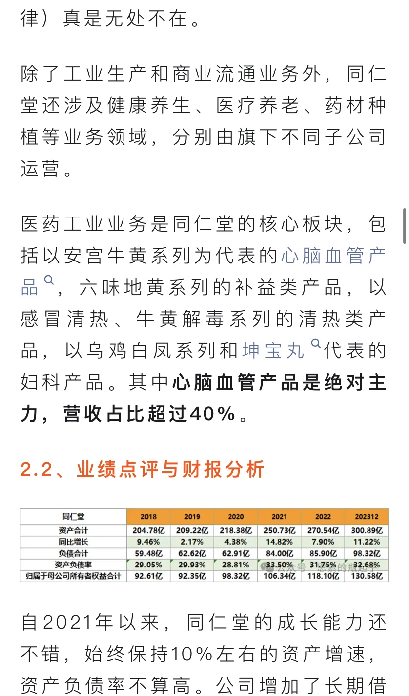 「同仁堂」中药老字号的估值探讨