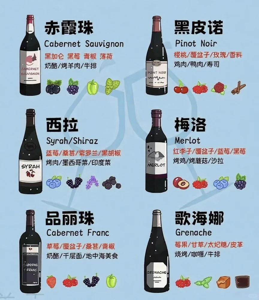 ?红葡萄酒品种图鉴｜认清 6 大顶流