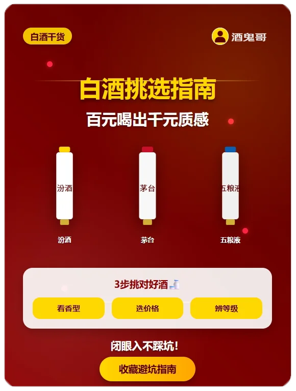 ?小白必看!白酒挑选指南|避坑干货!