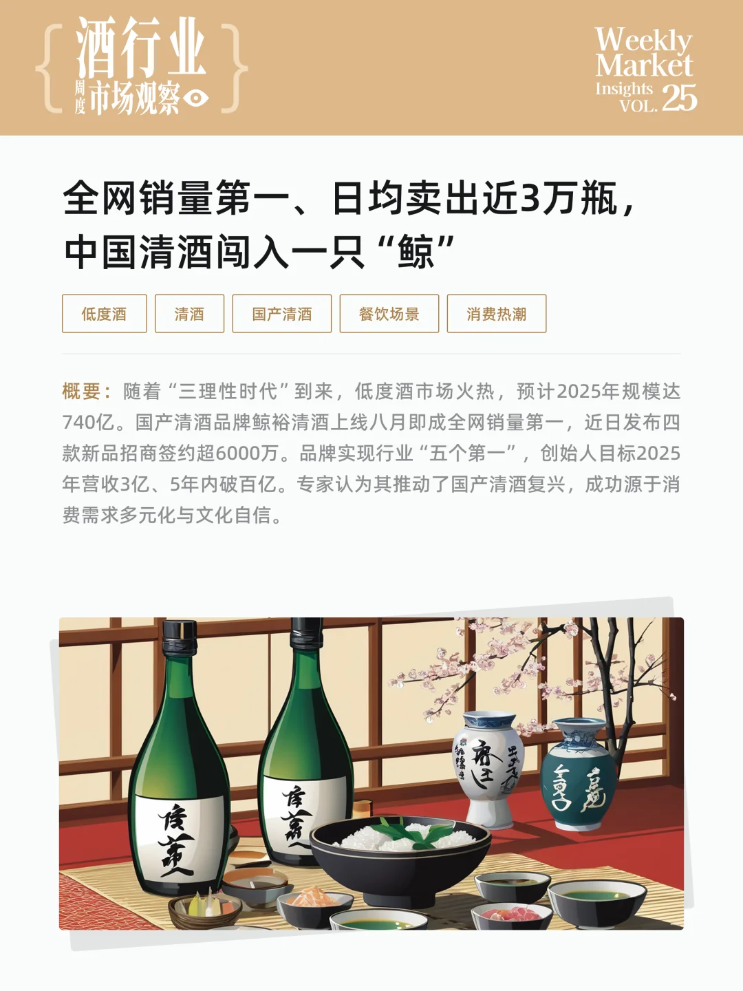 酒行业周度市场观察-2025年第25周