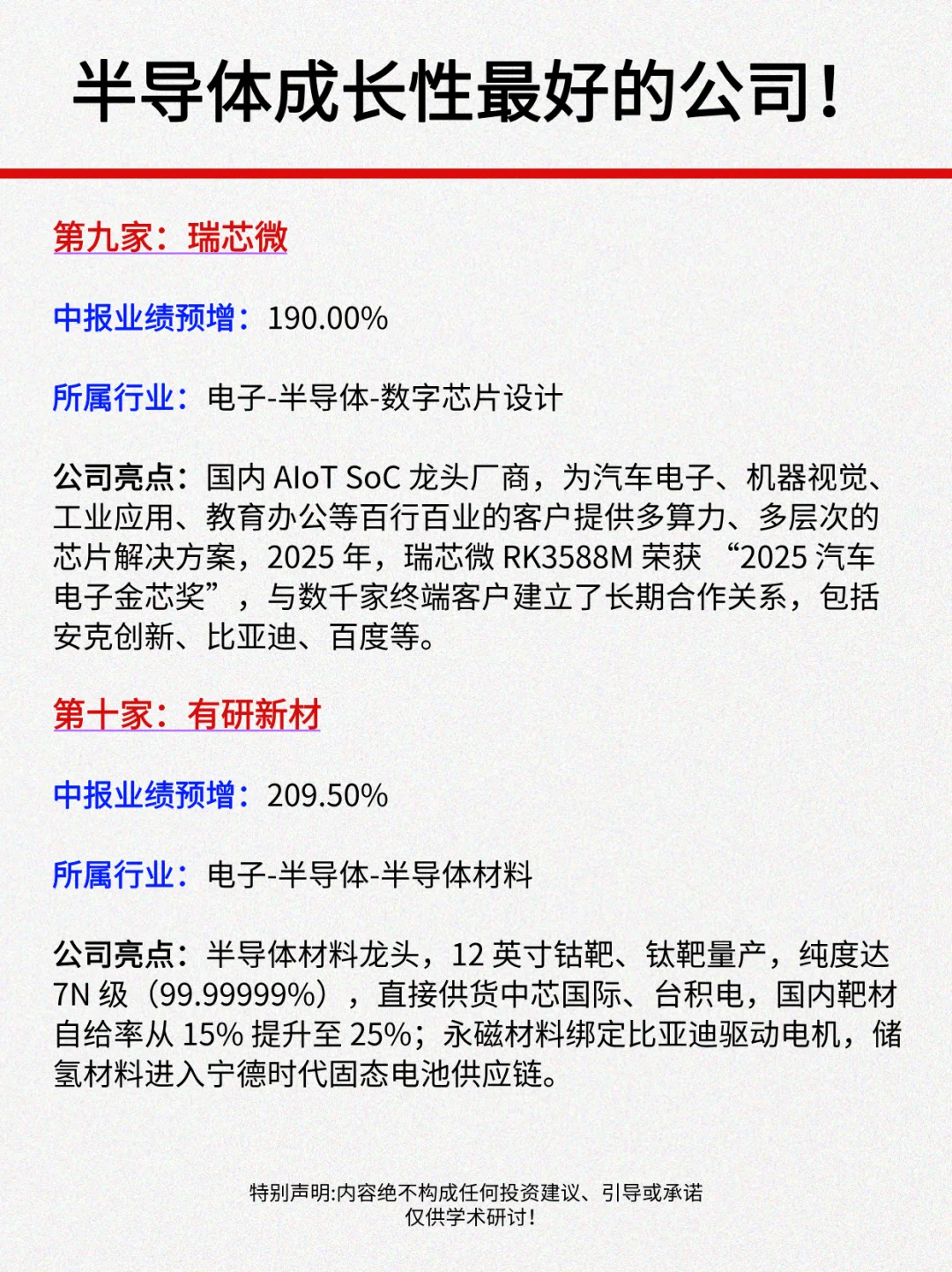 中报预增1000%！半导体成长性最好的公司！