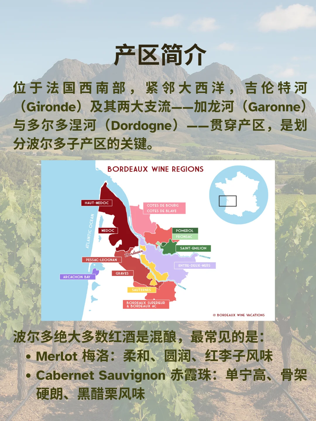 ?️ 葡萄酒产区特辑 ｜波尔多Bordeaux
