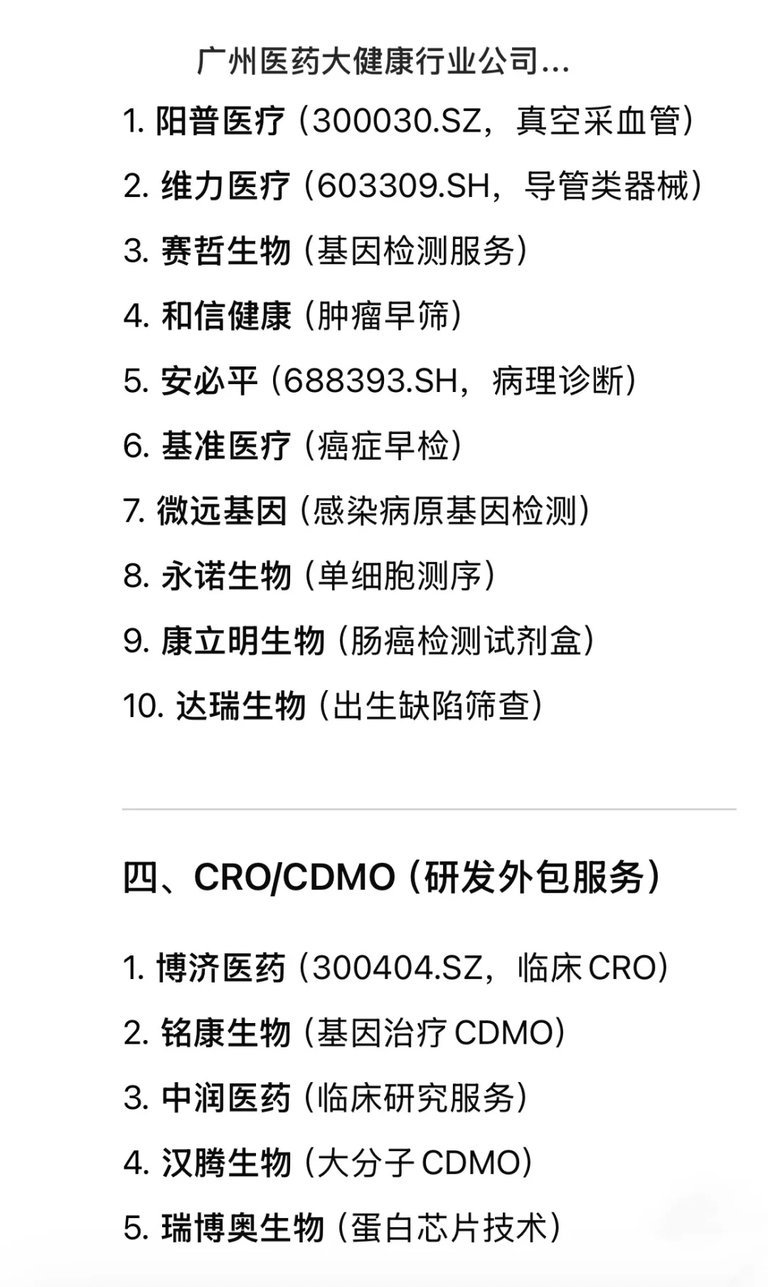 广州医yao大健康行业公司汇总（近期更新！）