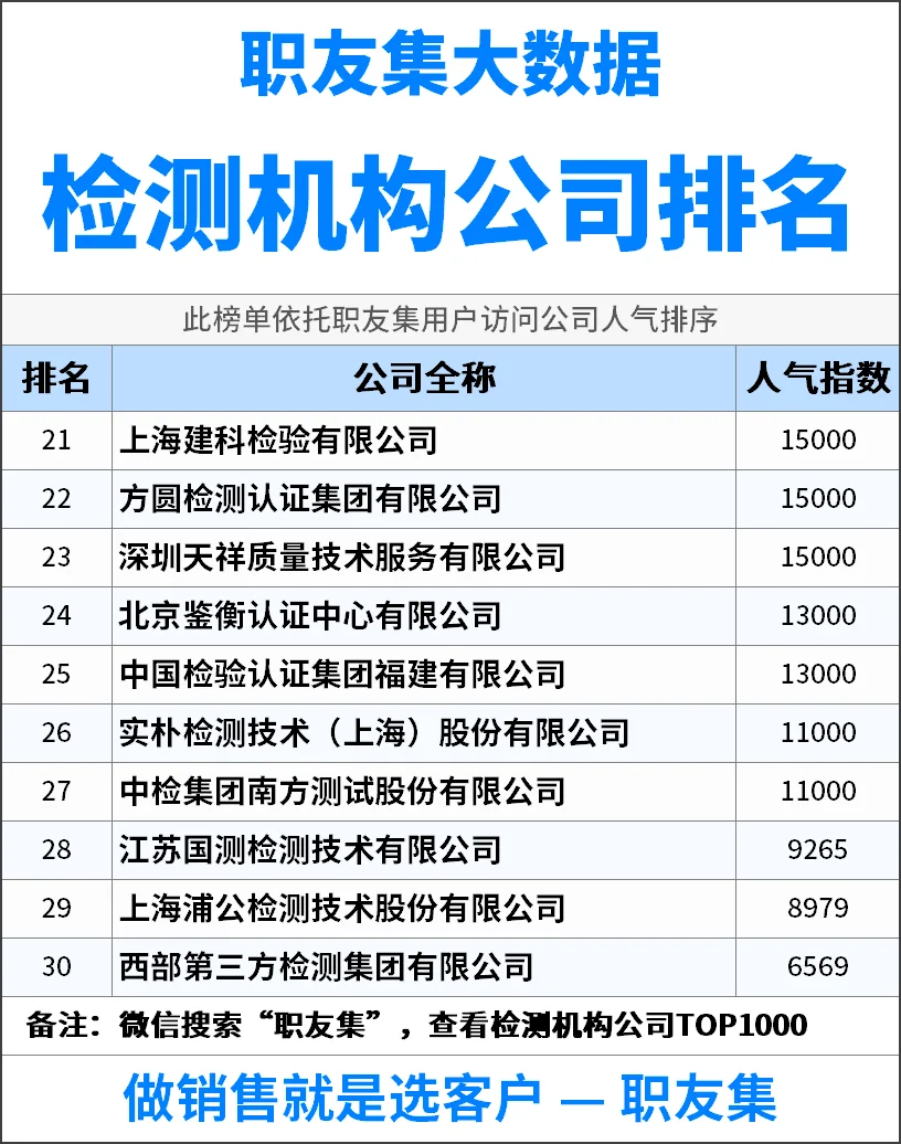 2025年中国‌‌‌‌检测机构‌公司排行榜