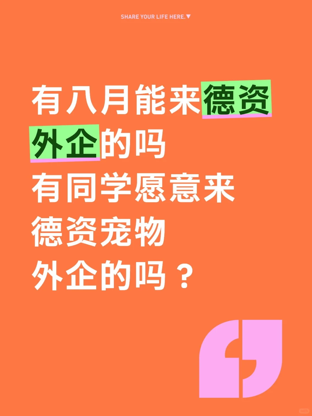 有八月能来德资外企的吗